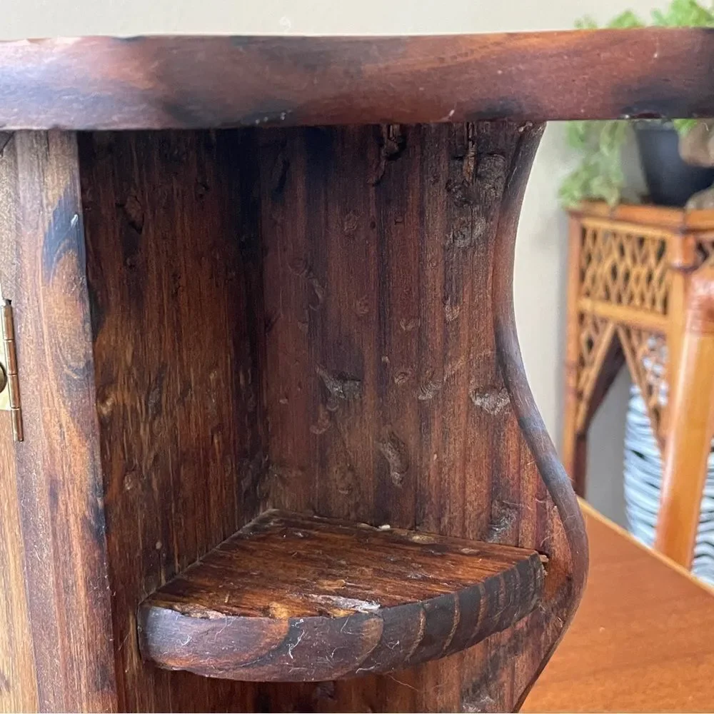 Vintage 1993 House of Lloyd Colonial Style Wall or Mantel Rustic Wooden Clock